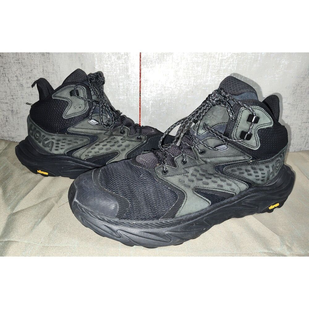 Hoka One One Men's Anacapa 2 Mid GTX Black Hiking Boots Sz 15D